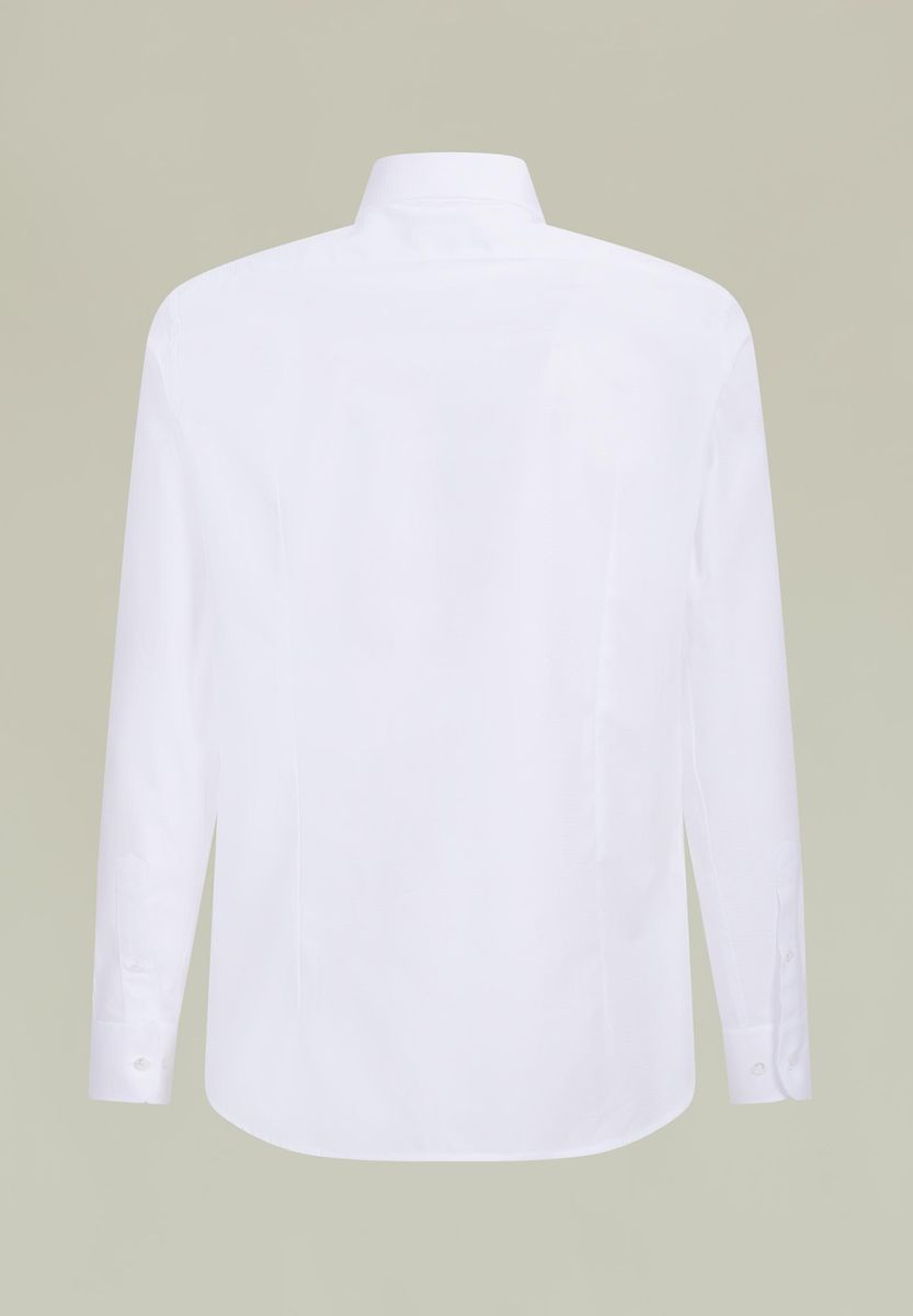 Angelico - Camicia bianca armatura quadretto slim - 3