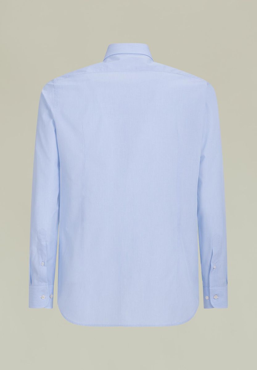 Angelico - Camicia azzurra effetto filafil rigato slim - 3