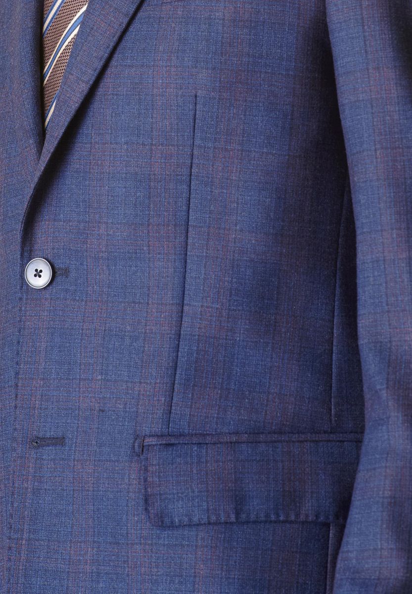 Abito bluette principe Galles lana-cashmere custom