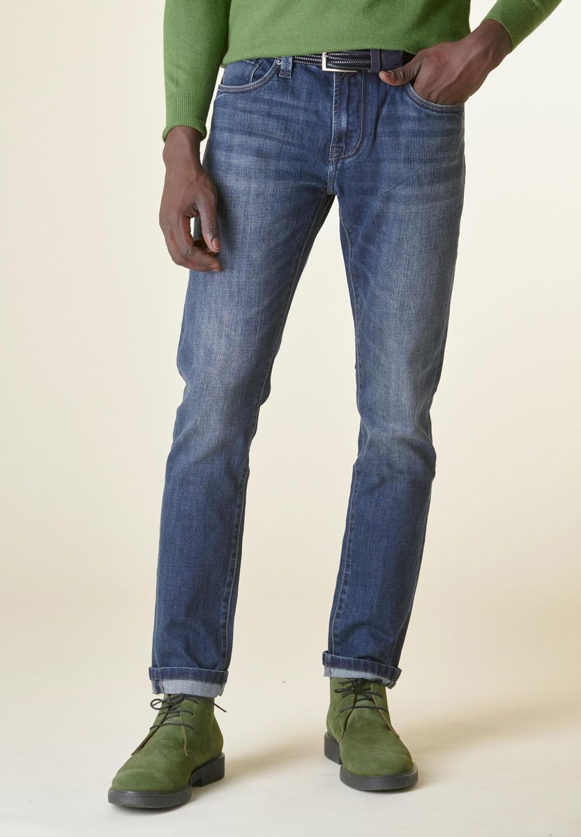 Angelico - Jeans 5 tasche risvolto fondo Custom - 1