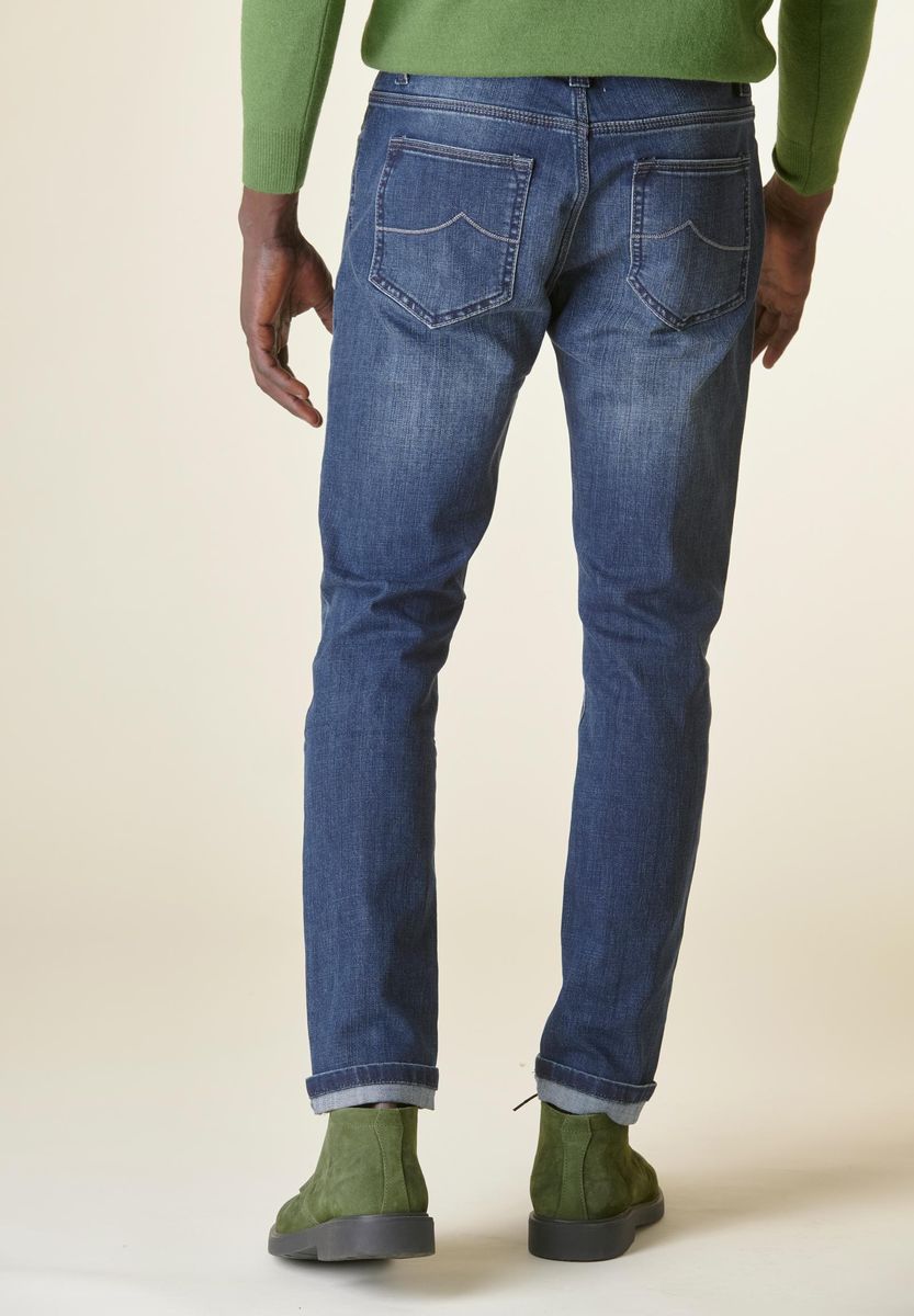 Angelico - Jeans 5 tasche risvolto fondo Custom - 3