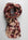 Pashmina cipria-mattone fiorata lana