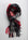 Sciarpa grigio-rossa scozzese lana frange