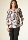 Angelico - Blusa camouflage tortora-panna - 1